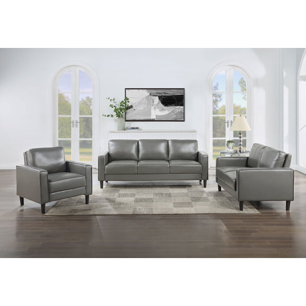 Latitude Run® Touma 3 Piece Faux Leather Living Room Set & Reviews